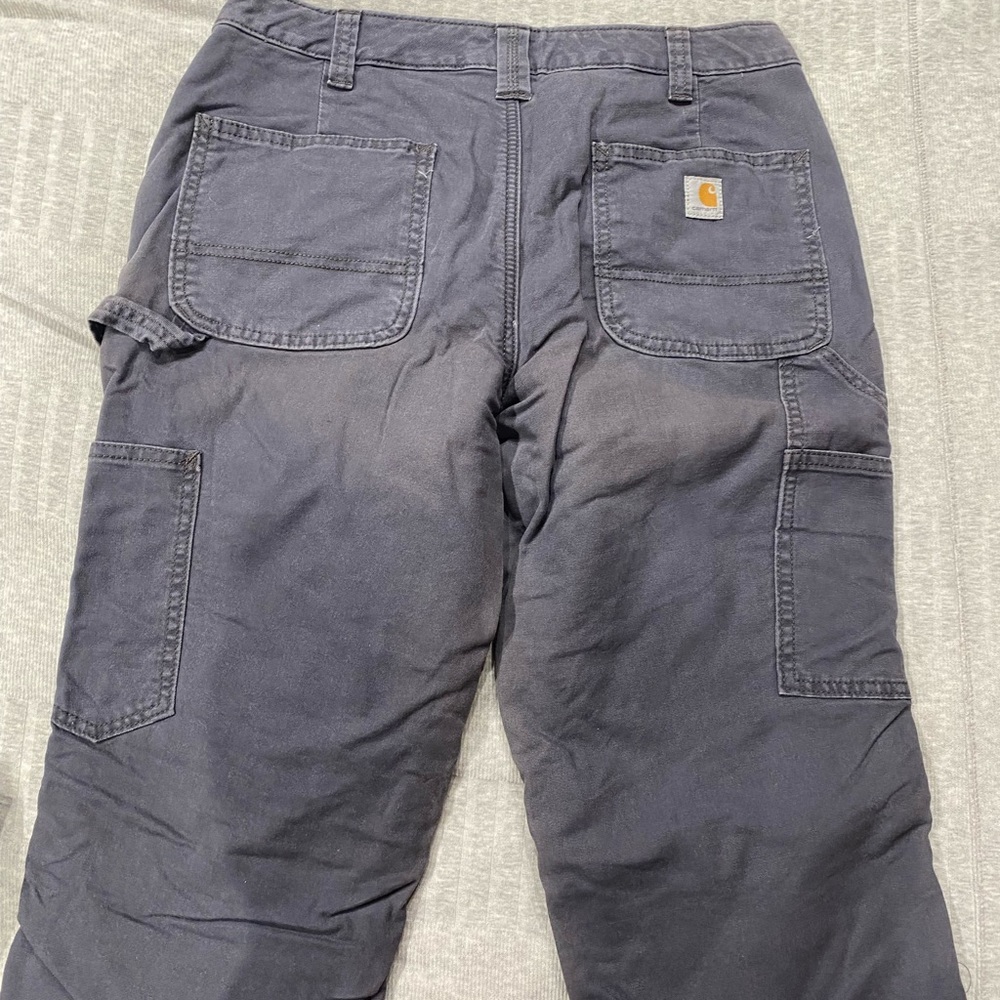 Carhartt Lined Women's Original Fit Navy Utility Work Pants